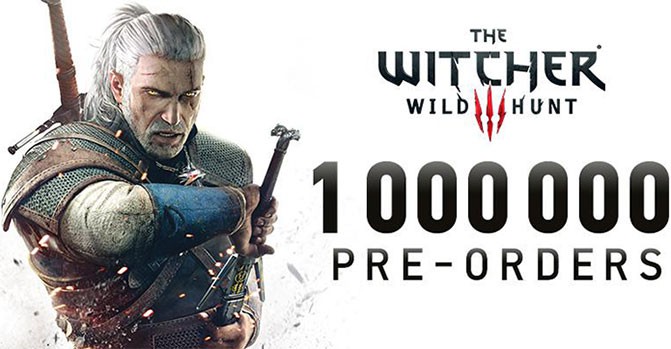 На игру The Witcher 3: Wild Hunt оформлено более 1 млн предварительных заказов