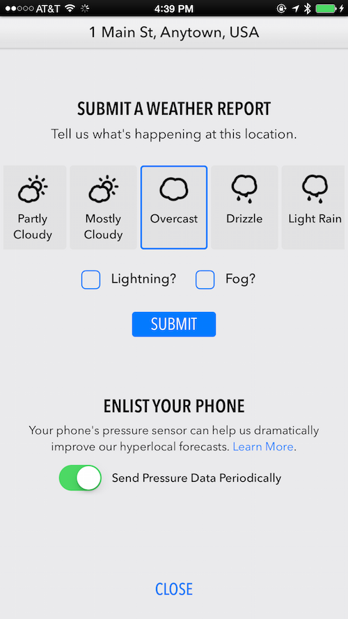 Приложение Dark Sky научилось использовать сенсоры iPhone для уточнения прогноза погоды