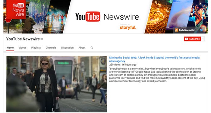 YouTube запускает канал YouTube Newswire для продвижения видео очевидцев