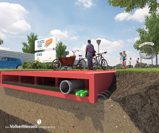 В Голландии разработали проект высокоэффективных пластиковых дорог
