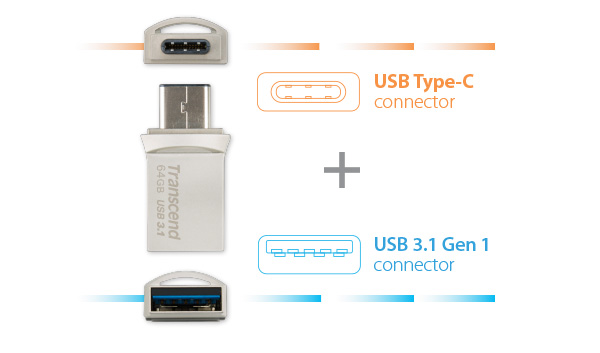 Transcend представляет JetFlash 890S с двумя разъемами USB и поддержкой OTG