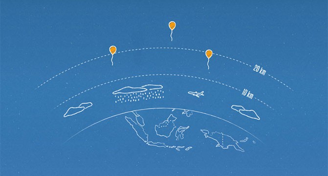 В Индонезии будет реализован интернет-доступ через воздушные шары в рамках проекта Google Project Loon