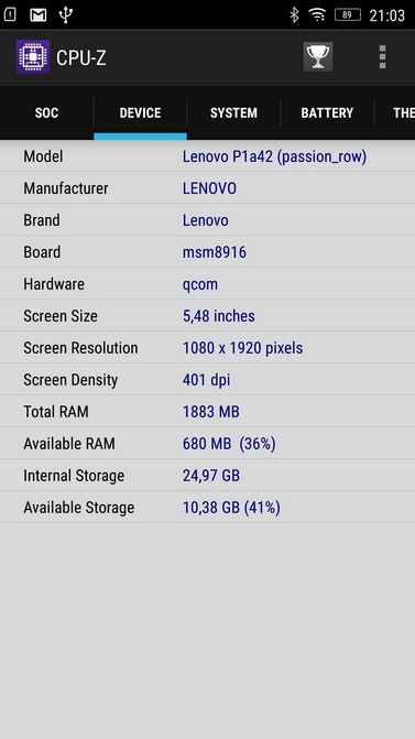 Обзор смартфона Lenovo Vibe P1