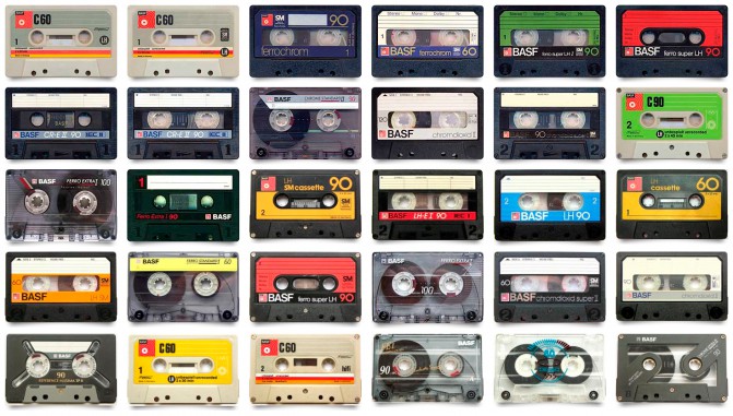 audio cassetes