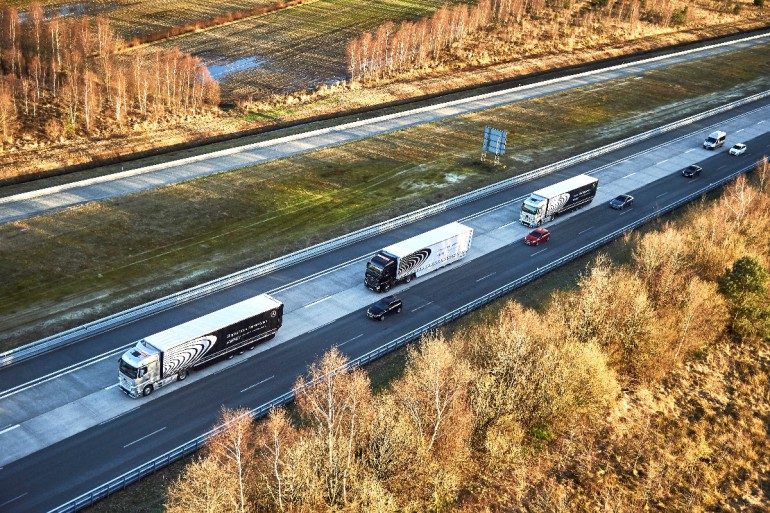 Колонны беспилотных грузовиков успешно завершили своё первое масштабное путешествие по Европе