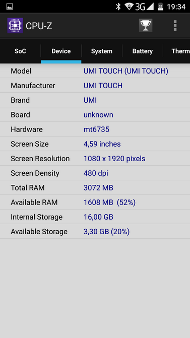 Обзор бюджетного смартфона UMI Touch