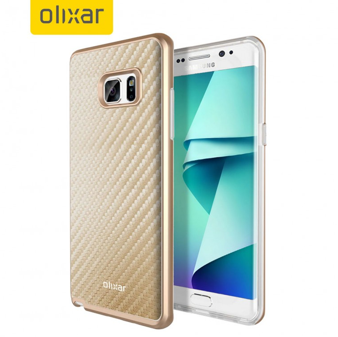 Изображения чехлов Olixar для Samsung Galaxy Note7 демонстрируют изогнутый дисплей, как у Galaxy S7 edge
