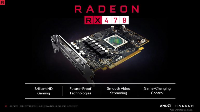 Стали известны официальные характеристики видеокарт AMD Radeon RX 470 и RX 460