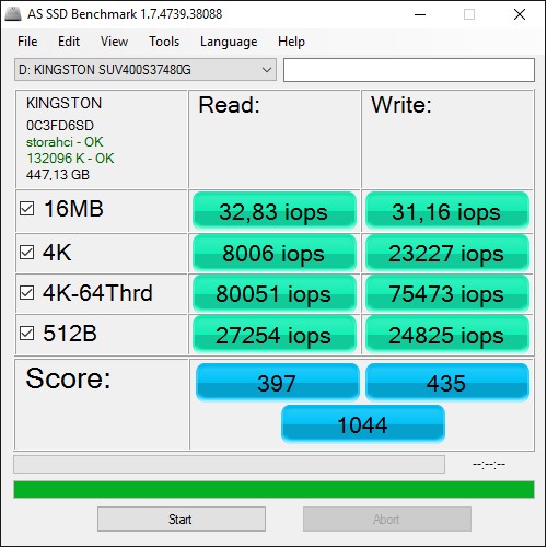 Обзор накопителя Kingston SSDNow UV400 480 ГБ