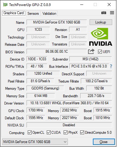 MSI_GeForce_GTX1060_GAMING_X_6G_GPU-Z_info-OC