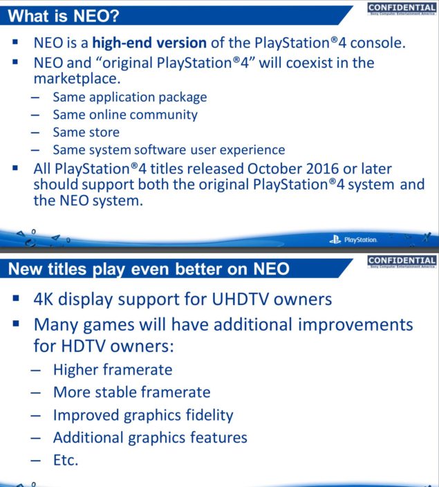 Утекшие документы PlayStation 4 Neo раскрыли технические характеристики консоли и рекомендации для разработчиков игр