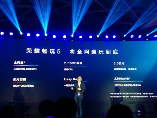 Представлен бюджетный пятидюймовый смартфон Huawei Honor 5 Play стоимостью около $90