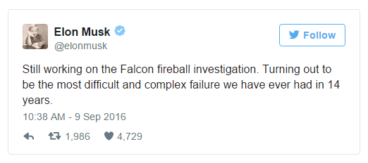 SpaceX предоставить любые имеющиеся материалы, связанные со взрывом Falcon 9, а новые запуски могут быть отложены на год