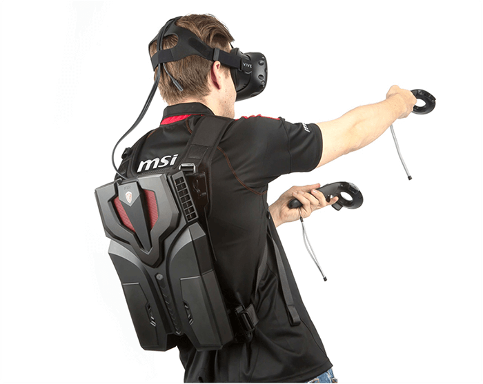 Компьютер-рюкзак MSI VR One оптимизирован для проектов виртуальной реальности