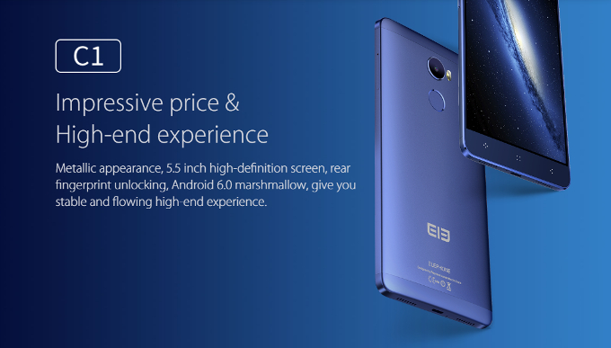 Смартфон Elephone C1 при цене $120 предлагает 5,5″ экран HD, 64-разрядную SoC MediaTek MT6737 и сканер отпечатков пальцев