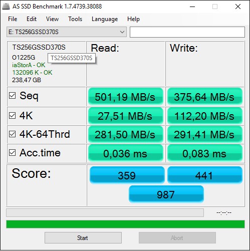 Обзор твердотельного накопителя Transcend SSD370S 256 ГБ