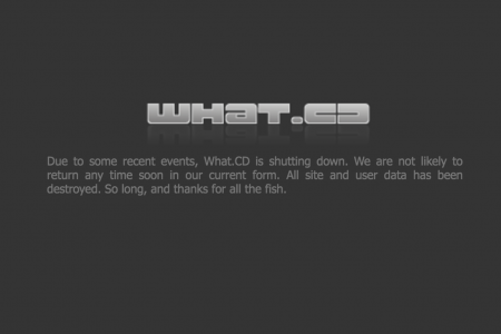 Крупнейший в мире музыкальный торрент-трекер What.cd объявил о прекращении работы