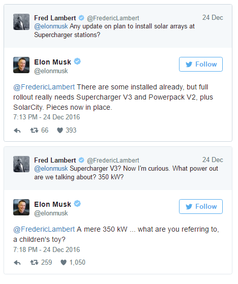 Илон Маск намекнул, что в следующем поколении станций Tesla Supercharger максимальная мощность возрастет в разы