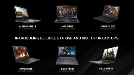 NVIDIA представила мобильные видеокарты GeForce GTX 1050 и GTX 1050 Ti с повышенными по сравнению с настольными аналогами частотами GPU