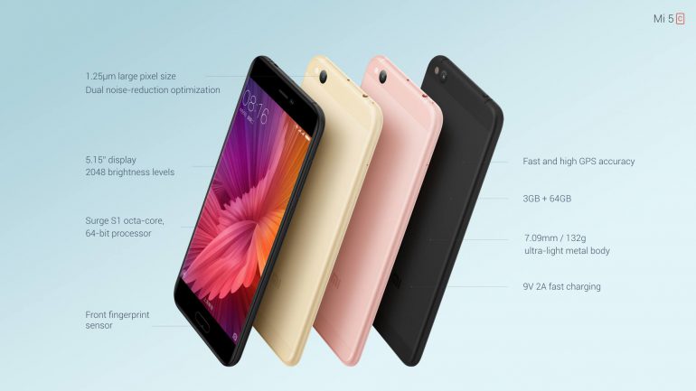 Xiaomi Mi 5C - первый смартфон компании на собственном чипсете Surge S1 предлагается по цене $220 за версию 3ГБ/64ГБ