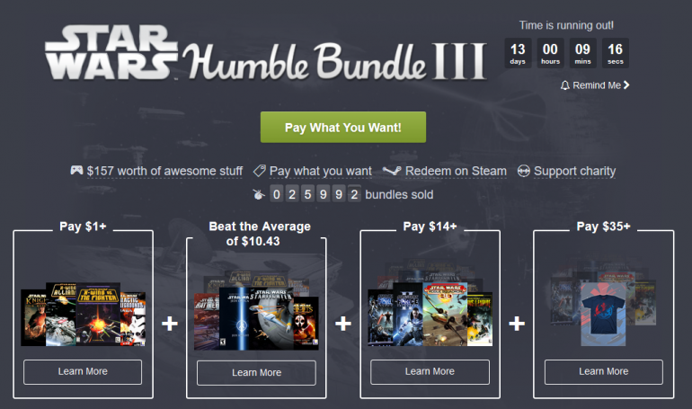Humble Bundle выпустил очередную подборку игр по вселенной Звездных войн - Star Wars Humble Bundle III