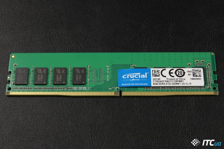Первый взгляд на модули памяти Crucial DDR4-2133 8 ГБ (CT8G4DFS8213)