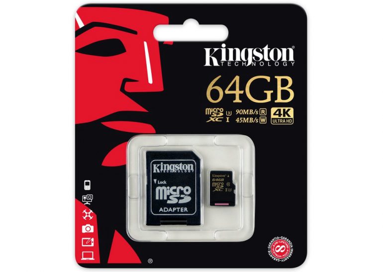 Компания Kingston представила новую высокоскоростную карту памяти microSD UHS-I (U3) Gold-серии для записи видео в формате 4К