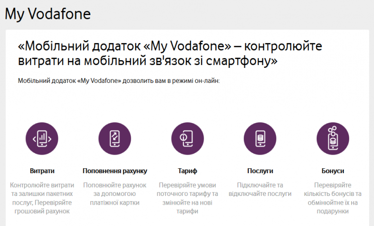 Оператор Vodafone Украина выпустил мобильное приложение самообслуживания "My Vodafone" для абонентов предоплаченной связи