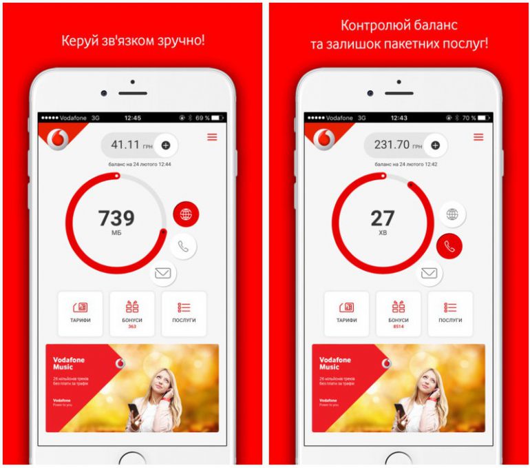 Оператор Vodafone Украина выпустил мобильное приложение самообслуживания "My Vodafone" для абонентов предоплаченной связи