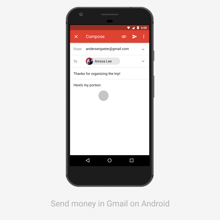 В Gmail теперь можно посылать и получать деньги в виде почтового вложения (пока только в США)