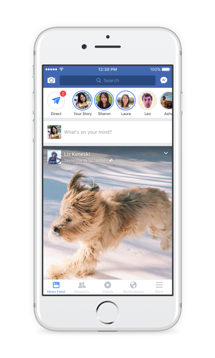 Facebook добавила в мобильное приложение камеру с фильтрами, «Истории» и Direct