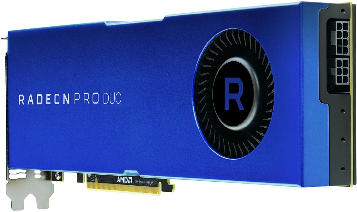 AMD анонсировала двухчиповую профессиональную видеокарту Radeon Pro Duo с производительностью 11,45 TFLOPS