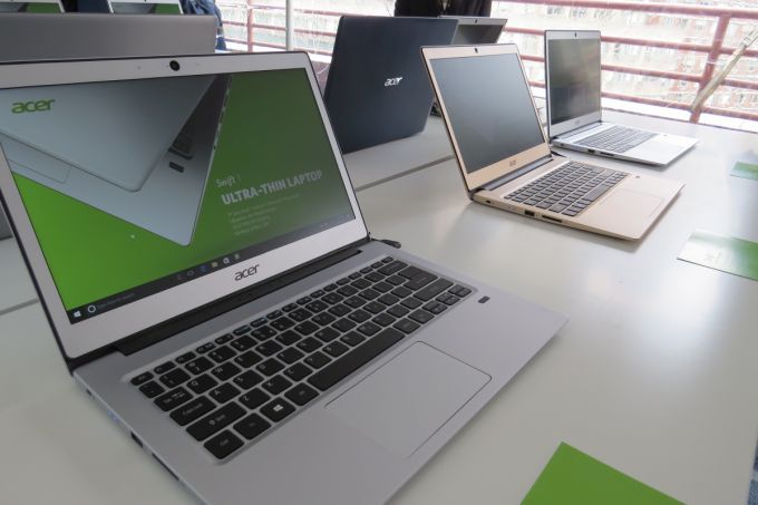 Acer представила новые модели ноутбуков Swift 1 и Swift 3, оснащенные экранами IPS разрешением Full HD