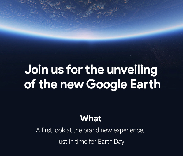 18 апреля покажут «полностью новый» сервис Google Earth