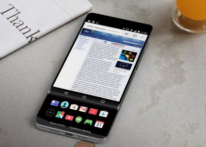 Рендерные изображения смартфона LG V30 демонстрируют наличие дополнительного выдвижного дисплея