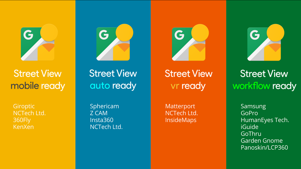 Google запускает программу сертификации 360-градусных камер для работы с сервисом Street View, 20 моделей выйдут уже в этом году