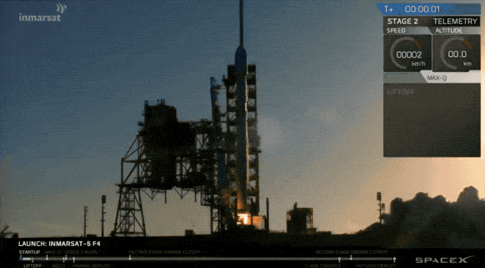 SpaceX успешно запустила ракету-носитель Falcon 9 со спутником Inmarsat-5 F4. Этот запуск – самый тяжелый в истории компании