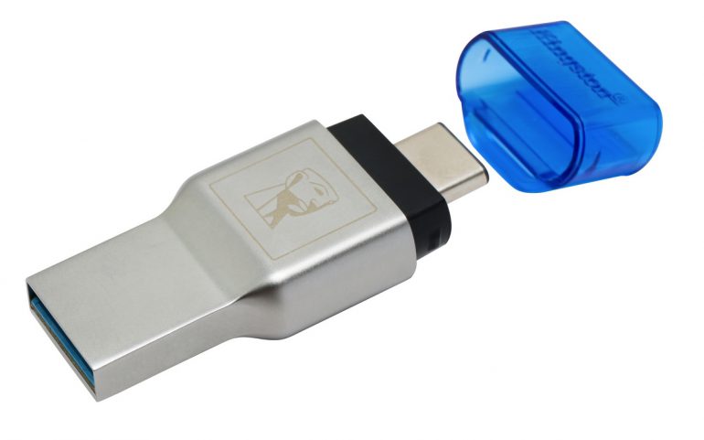 Kingston MobileLite Duo 3C - компактный металлический microSD-картридер с интерфейсами USB Type-A и Type-C