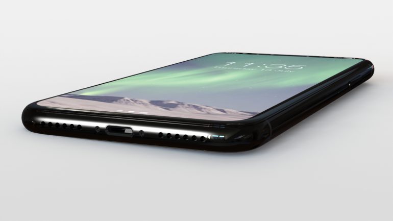В сеть попал финальный дизайн iPhone 8: скругленный 5,8-дюймовый OLED-экран со служебной панелью, сканер отпечатков в кнопке питания и ценник $1100-$1200