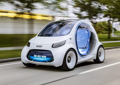 Smart Vision EQ Fortwo — концепт беспилотного электромобиля без руля и педалей для использования в городах будущего