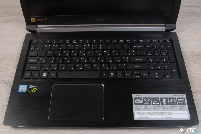 Обзор ноутбука Acer Aspire 7