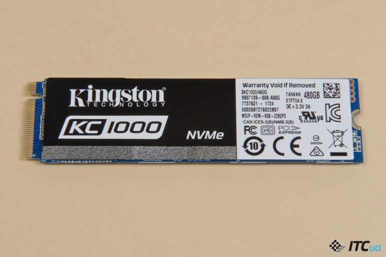 Обзор накопителя Kingston KC1000 NVMe M.2 480 ГБ