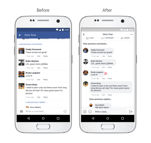 Facebook представила новый дизайн мобильного приложения с круглыми аватарками и более чистым интерфейсом (без синих "колонтитулов")