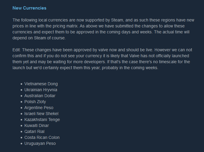 Steam добавит украинскую гривну в качестве средства оплаты игр в ближайшие дни