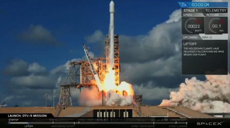 SpaceX впервые запустила засекреченный беспилотник X-37B для ВВС США и снова посадила первую ступень на наземную площадку