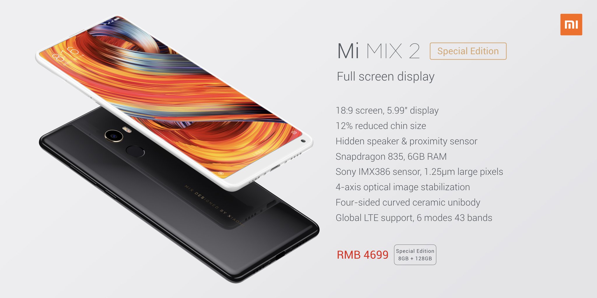 Представлен смартфон Xiaomi Mi Mix 2