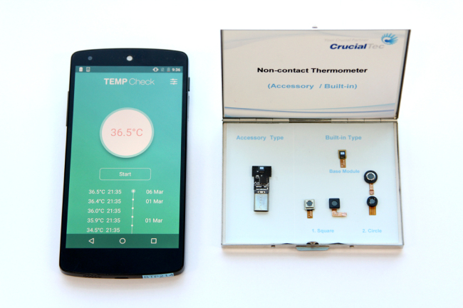 CrucialTec представила встраиваемый модуль термометра для смартфонов