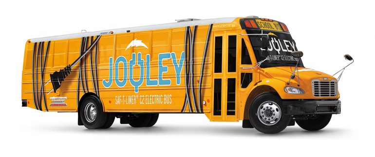 Daimler представил электрический школьный автобус "Jouley" для рынка США с батареей на 160 кВтч и запасом хода 160 км