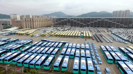 Китайский город Шэньчжэнь с населением 12 млн человек заменит все общественные автобусы на электробусы до конца 2017 года [видео]