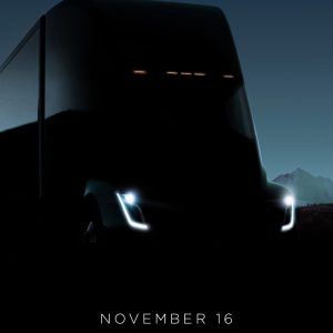 Tesla начала рассылать приглашения на презентацию электрогрузовика Semi на 16 ноября и опубликовала финальный тизер
